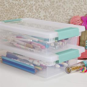 img 1 attached to 📦 Organize in Style: Sterilite 19618606 Small Clip Box, Clear Lid & Base w/Colored Latches, 6-Pack for Effortless Storage!
