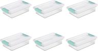 📦 organize in style: sterilite 19618606 small clip box, clear lid & base w/colored latches, 6-pack for effortless storage! logo