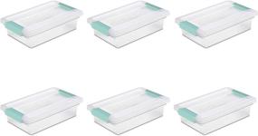 img 4 attached to 📦 Organize in Style: Sterilite 19618606 Small Clip Box, Clear Lid & Base w/Colored Latches, 6-Pack for Effortless Storage!