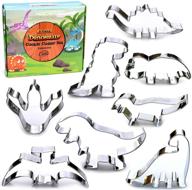 🦖 dinosaur-shaped cookie cutter set - 8-piece, premium stainless steel logo