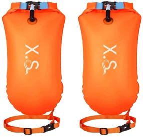 img 4 attached to 🏊 X.Store 2-Pack 20L Waterproof Swim Buoy with Storage Space - Inflatable Dry Bag for Enhanced Swim Safety, Ideal for Open Water Swimmers, Triathletes, Kayakers, and Snorkelers