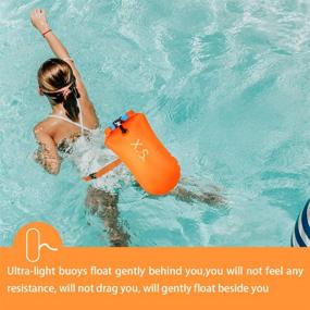img 2 attached to 🏊 X.Store 2-Pack 20L Waterproof Swim Buoy with Storage Space - Inflatable Dry Bag for Enhanced Swim Safety, Ideal for Open Water Swimmers, Triathletes, Kayakers, and Snorkelers