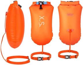 img 1 attached to 🏊 X.Store 2-Pack 20L Waterproof Swim Buoy with Storage Space - Inflatable Dry Bag for Enhanced Swim Safety, Ideal for Open Water Swimmers, Triathletes, Kayakers, and Snorkelers