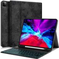 🔋 backlit keyboard case for ipad pro 12.9 - detachable keyboard with pencil holder - 2021 5th gen, 2020 4th gen, 2018 3rd gen - magnetic ipad pro 12.9 keyboard case with apple pencil holder logo