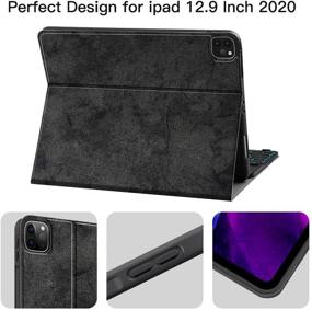 img 2 attached to 🔋 Backlit Keyboard Case for iPad Pro 12.9 - Detachable Keyboard with Pencil Holder - 2021 5th Gen, 2020 4th Gen, 2018 3rd Gen - Magnetic iPad Pro 12.9 Keyboard Case with Apple Pencil Holder