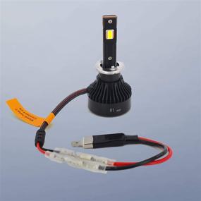 img 1 attached to Адаптер разъема для мужского разъема H1 LED-фары с одиночным диодным преобразователем, шлейфом для подключения проводов и удлинителем разъема для фар. Линии кабеля для колесных тормозных механизмов и аксессуаров - Упаковка из 2 шт.