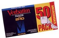 🔪 discontinued by manufacturer: verbatim 3.5" 1.44mb preformatted high density ibm datalife disk (grey) - pack of 50 logo