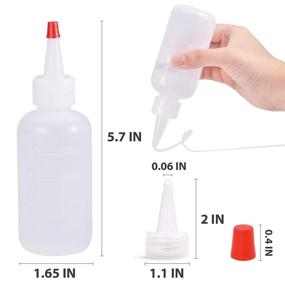 img 3 attached to 🧴 Convenient 120ML Plastic Bottles with Caps and Measurement Markings for Food Service Equipment & Supplies