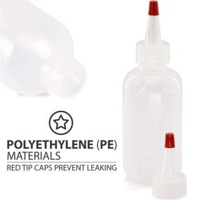 img 2 attached to 🧴 Convenient 120ML Plastic Bottles with Caps and Measurement Markings for Food Service Equipment & Supplies