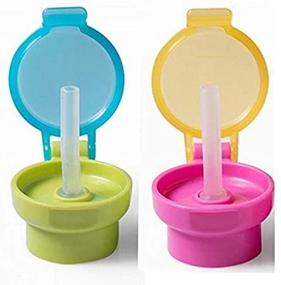 img 4 attached to 🚰 Leak-proof Twist Cap with Attached Straw for On-the-go Beverages