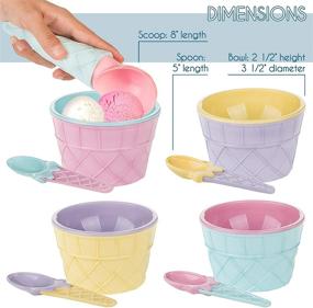 img 2 attached to 🍨 CRYSTALIA Reusable Ice Cream Cups Set of 9 – BPA-Free Sundae Bowls for Kids, Plastic Dessert Containers