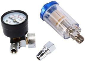 img 1 attached to 🔧 Enhance Spray Gun Performance with ANLEMIN Air Adjusting Regulator Valve, Pressure Gauge and Water Trap Filter