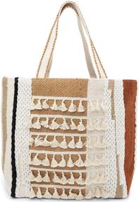 img 4 attached to 👜 Stylish ROOLEE Culebra Woven Tote: The Ultimate Handbag for Women