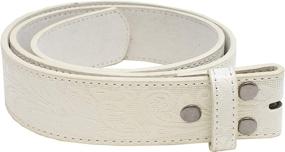img 4 attached to 👉 Embossed Western Scrollwork Brown Leather Men's Belt Accessories