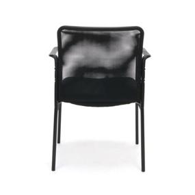 img 1 attached to OFM ESS Collection Mesh Back Upholstered Side Chair with Arms - Sleek Black Design