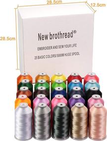 img 2 attached to 🧵 Upgrade Your Thread Collection - 25 Vibrant Shades of 5000M Polyester Embroidery Machine Thread Spool for Commercial and Domestic Embroidery Machines