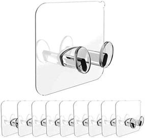 img 4 attached to Btheone Multi Purpose Adhesive Hooks: Organizer for Power Plug, Keys, Kitchen Utensils, Towels, Robes and More - 10Pcs/Pack