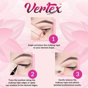 img 2 attached to Vertex Beauty Makeup Tape: Achieve Flawless Eyeliner and Eyeshadow with Precision - Firm Hold Gel Eyeliner and Shadow Sticker for Perfect Angled Winged Liner, Cut Crease, and Eyelid