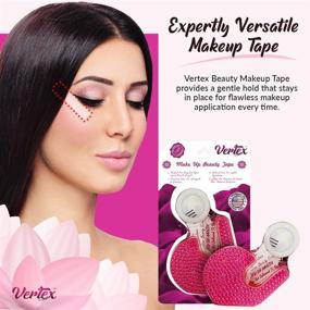 img 3 attached to Vertex Beauty Makeup Tape: Achieve Flawless Eyeliner and Eyeshadow with Precision - Firm Hold Gel Eyeliner and Shadow Sticker for Perfect Angled Winged Liner, Cut Crease, and Eyelid