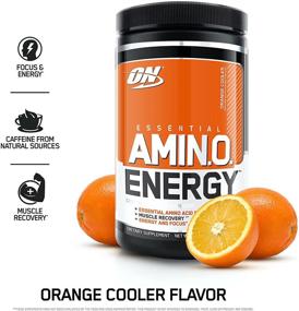 img 3 attached to 🍊 Оптимальное питание Amino Energy - Предтренировочный комплекс: Зеленый чай, ВСАА, Аминокислоты, Подходит для кето-диеты, Экстракт зеленого кофе - Апельсиновый кулер, 30 порций