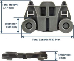 img 2 attached to 🔧 Enhanced 4 Pack W10195417 Dishwasher Wheels: High-Quality Replacement Part for Kitchen-Aid, Whirlpool, Kenmore Dishwashers - Compatible with WPW10195417 AP4538395 AP6016764 PS2579553 PS11750057