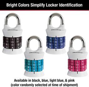 img 1 attached to 🔒 Master Lock 1535DWD Locker Lock - Set Your Own Combination Padlock, 1 Pack, in Assorted Colors
