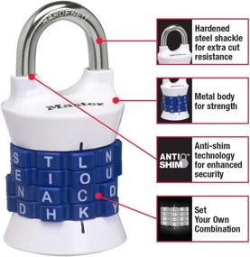 img 3 attached to 🔒 Master Lock 1535DWD Locker Lock - Set Your Own Combination Padlock, 1 Pack, in Assorted Colors