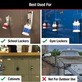 img 2 attached to 🔒 Master Lock 1535DWD Locker Lock - Set Your Own Combination Padlock, 1 Pack, in Assorted Colors