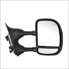 img 3 attached to 🔍 High-Quality Perfit Zone Towing Mirrors Replacement for 1999-2007 F-250 F-350 F-450 F-550 SUPER DUTY - Power Heated, Smoke Signal, Black (Pair Set)