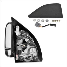 img 2 attached to 🔍 High-Quality Perfit Zone Towing Mirrors Replacement for 1999-2007 F-250 F-350 F-450 F-550 SUPER DUTY - Power Heated, Smoke Signal, Black (Pair Set)