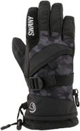 swany x over junior gloves black: stylish, reliable winter wear for young adventurers logo