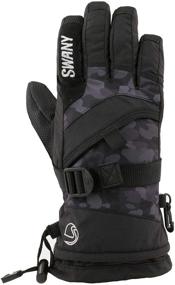 img 2 attached to Swany X Over Junior Gloves Black: Stylish, Reliable Winter Wear for Young Adventurers