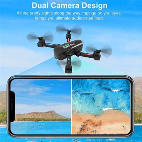 img 3 attached to 🎥 Makerfire Live Video Drone with Camera - RC Quadcopter for Adults, Beginners, and Kids, FPV WiFi Drones HD 1080P featuring Altitude Hold, Foldable Remote Control Quad Copter, and Extended Flight Time