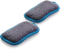 🧽 e-cloth washing up pad: non-scratch kitchen scrub sponge for sparkling clean dishes - 300 wash guarantee, blue (2 pack) logo