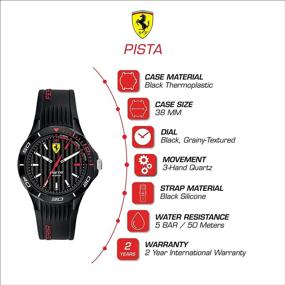 img 1 attached to Ferrari Pista Quartz Watch Silicone