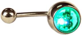 img 3 attached to 🌈 Multicolor LED Glow Belly Button Ring Navel - Light Up in the Dark Belly Ring