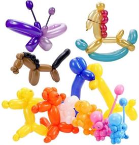 img 1 attached to 🎈 Magic Twist Balloon Animal Kit: 100pcs of Long Balloons Twisting Sculpture Supplies for Christmas, Birthdays, Weddings & Parties!