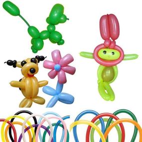 img 2 attached to 🎈 Magic Twist Balloon Animal Kit: 100pcs of Long Balloons Twisting Sculpture Supplies for Christmas, Birthdays, Weddings & Parties!