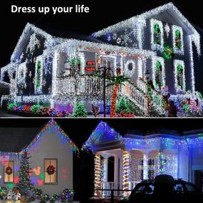 img 3 attached to 360 LED Brizled Color Changing Christmas Icicle Lights - 29ft String with Remote 🎄 and 11 Modes, Cool White & Multicolor Outdoor Icicle Lights for Xmas Wedding Home Indoor Decor