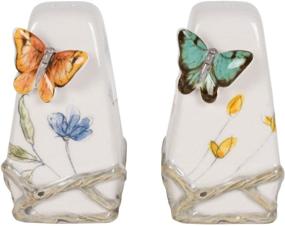 img 4 attached to 🦋 Fitz and Floyd Butterfly Fields Salt and Pepper Shaker Set: Vibrant Multicolored Addition for Your Table