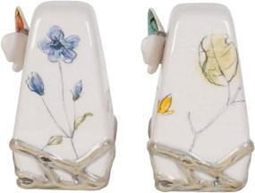 img 2 attached to 🦋 Fitz and Floyd Butterfly Fields Salt and Pepper Shaker Set: Vibrant Multicolored Addition for Your Table