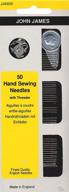 🧵 convenient pack of 50 hand needles with threader - ideal for sewing projects logo