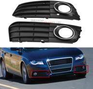 🚘 motorfansclub front bumper fog light lamp grille cover - compatible with audi a4 b8 a4l 2009-2011 (2pcs) logo