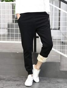 img 1 attached to AMEBELLE Winter Elastic Sweatpants 0339 Black02 👖 Size 6 Boys' Clothing and Pants with Enhanced SEO