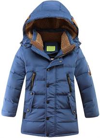 img 4 attached to 🧥 Heavyweight Black Boys' Mallimoda Hooded Bubble Clothing and Jackets & Coats