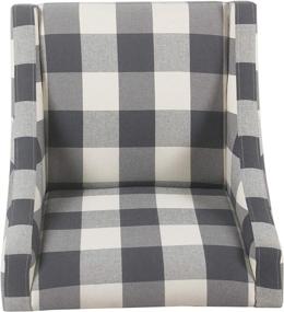 img 1 attached to 🪑 Stylish Blue Plaid HomePop Modern Swoop Arm Accent Chair for Modern Homes