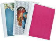 📷 cocopolka альбом для фотографий водяными красками 4x6, упаковка из 3 - вмещает 48 фотографий каждый. съемные, гибкие обложки. логотип