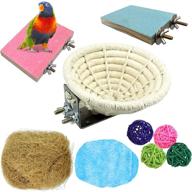 🐦 handmade cotton rope bird nest for small parrots - ideal breeding, hatching, and nesting bed for cockatiels, canaries, lovebirds, finches, and other small birds logo