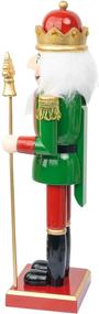 img 1 attached to FUNPENY Green King Scepter Nutcracker