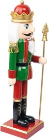img 3 attached to FUNPENY Green King Scepter Nutcracker